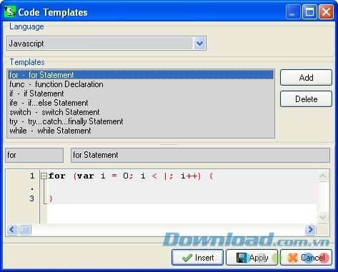 Phần mềm hỗ trợ đa dạng các ngôn ngữ lập trình