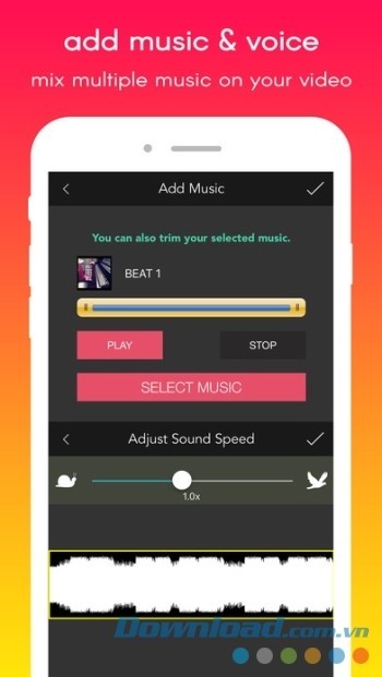 Lồng nhạc nền và lồng tiếng vào video trên VStudio