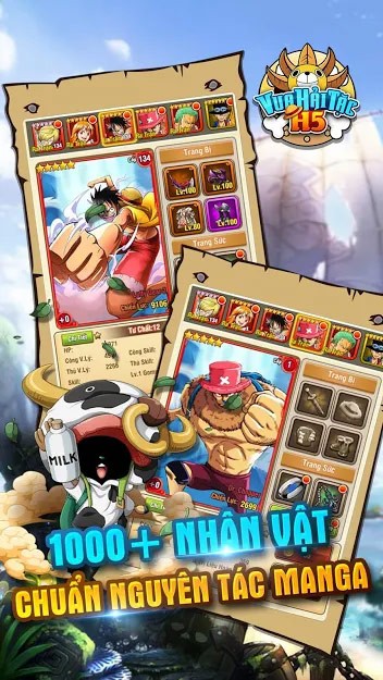 Game Vua Hải Tặc - H5 trên hệ điều hành di động