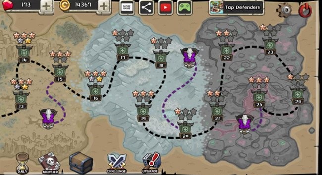 Bản đồ game Tower Defense King