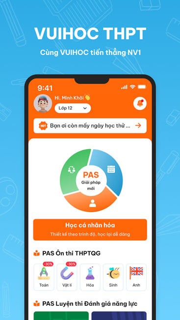 Ứng dụng cho học sinh THPT