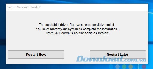 Hoàn tất cài đặt