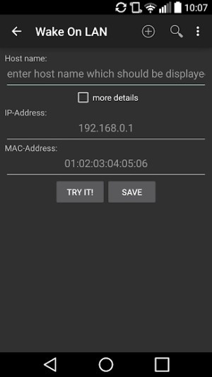 Điền tên, địa chỉ IP và địa chỉ Mac của máy tính