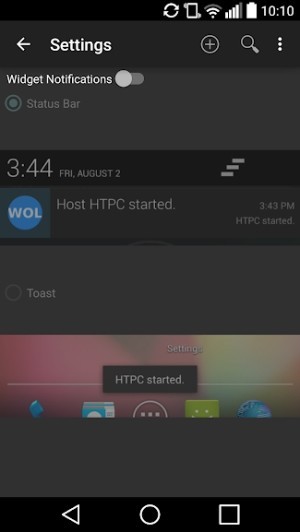 Ứng dụng cũng có một widget