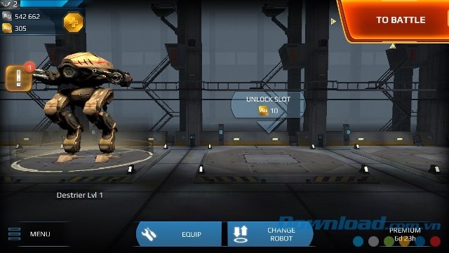 Trang bị vũ khí tối tân cho nhân vật