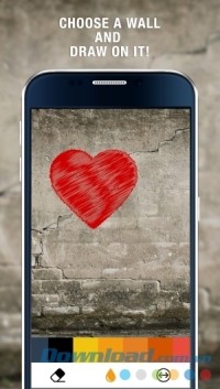 Chọn đường và vẽ qua WallaMe cho Android