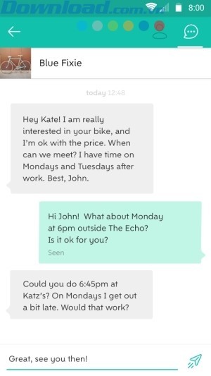 Trao đổi trực tiếp với người bán