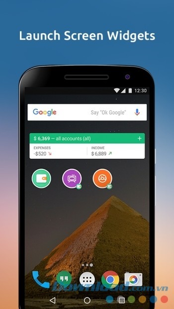 Widget trên màn hình để truy cập nhanh chóng, tiện lợi