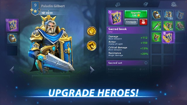 Nâng cấp các anh hùng của bạn