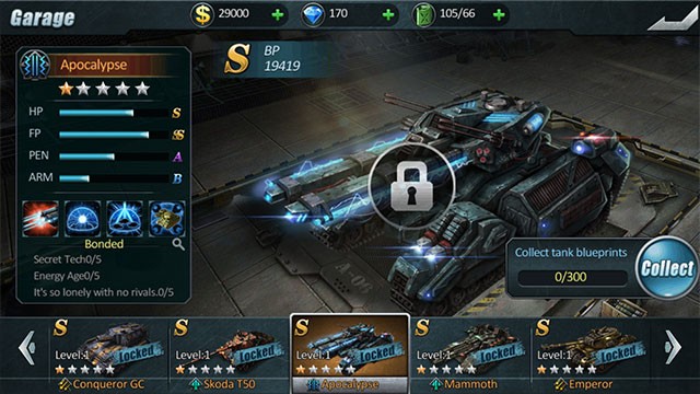 Khám phá hàng trăm mẫu xe tăng cổ điển và hiện đại trong game War of Tanks: Blitzkrieg