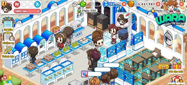 Giao diện chơi game WARA Siêu Thị Vui Vẻ cho iPhone