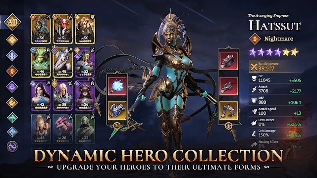 Thu thập các anh hùng sống động vào đội của bạn trong game Watcher of Realms