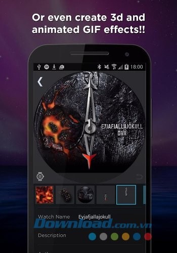 Thêm các hiệu ứng vào mặt đồng hồ với WatchMaker Watch Face