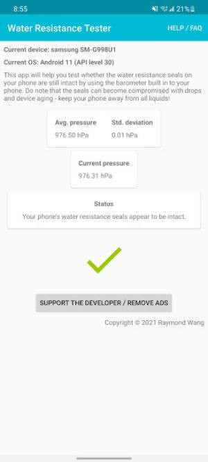 Kết quả chống nước tốt