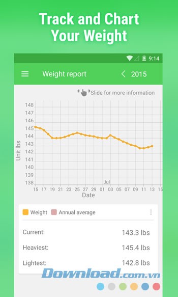 Theo dõi và ghi lại cân nặng của bạn