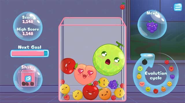 Chỉ cần nhấp chuột để các loại quả rơi xuống và kết hợp các loại trái cây cùng loại