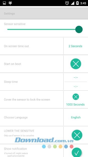 Các thiết lập chính của Wave to Unlock