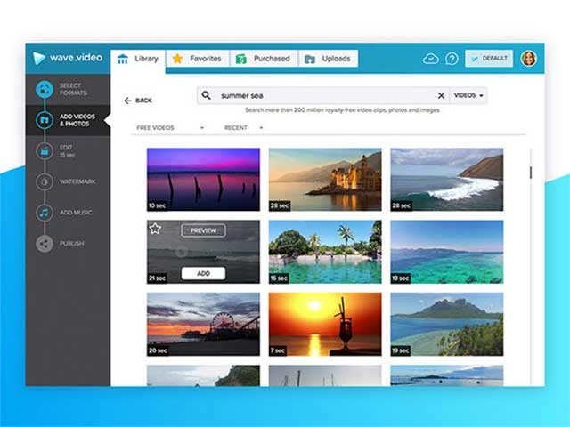 Sử dụng hàng trăm mẫu template tuyệt đẹp để biên tập video của bạn