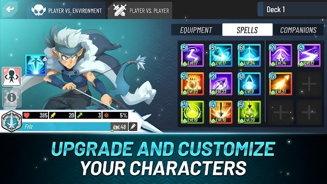 Nâng cấp và tùy chỉnh các nhân vật