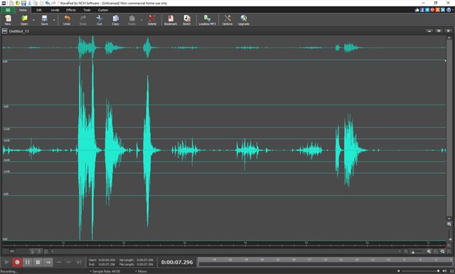 Giao diện WavePad Audio Editor Free