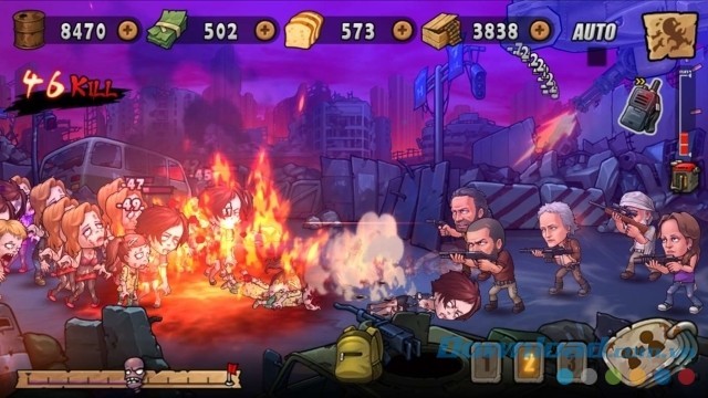 Điều khiển đội phòng thủ hùng mạnh trong game chiến thuật miễn phí Waves of Zombies cho máy tính và Windows Phone