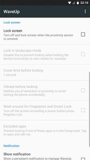 Tự động bật màn hình khi lấy điện thoại ra khỏi túi hoặc ví