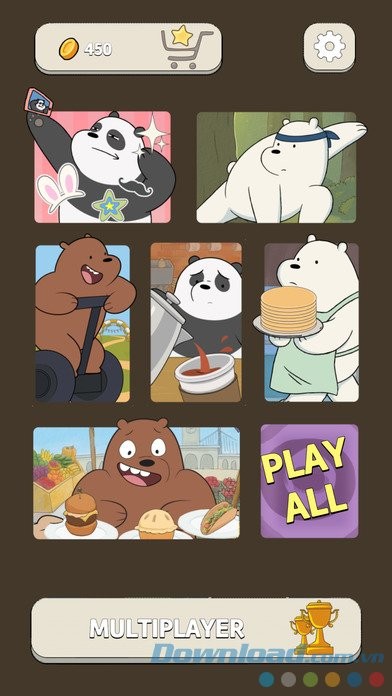 6 mini game trong We Bare Bears