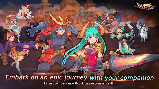 Tham gia vào một hành trình phiêu lưu thú vị cùng với bạn đồng hành trong game Weapon Master Idle