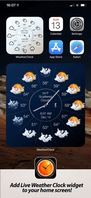 Weather Clock Widget cho iOS