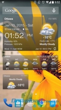 Ứng dụng dự báo thời tiết Weather & Clock Widget for Android Ad Free cho Android