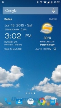 Weather & Clock Widget for Android Ad Free cho Android hỗ trợ đổi đồng hồ