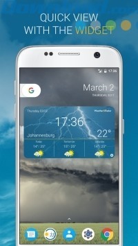 Xem thời tiết nhanh với widget
