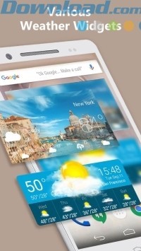 Các widget thời tiết khác nhau