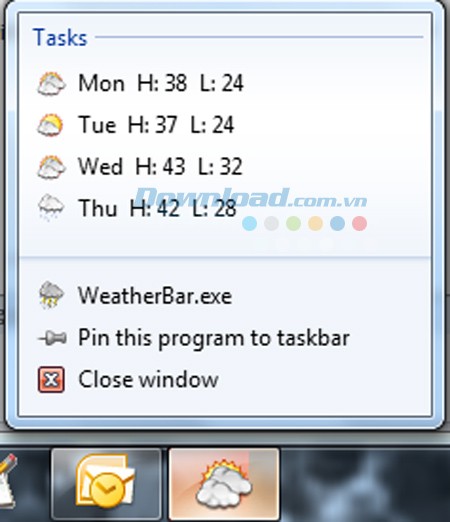 WeatherBar