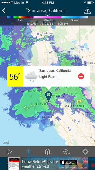 Bản đồ thời tiết chi tiết