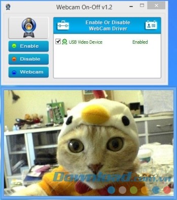 Tính năng Webcam tích hợp sẵn trong phần mềm