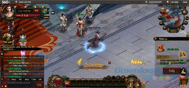 Giao diện chơi game Cửu Tinh Vô Song