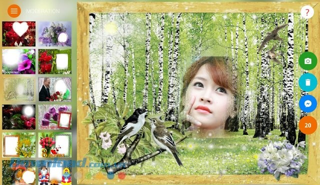 Chèn ảnh vào khung với Webka for Messenger