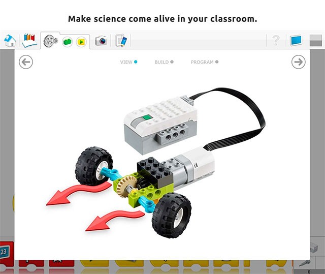 WeDo 2.0 cung cấp bài học trực quan thông qua mảnh ghép LEGO