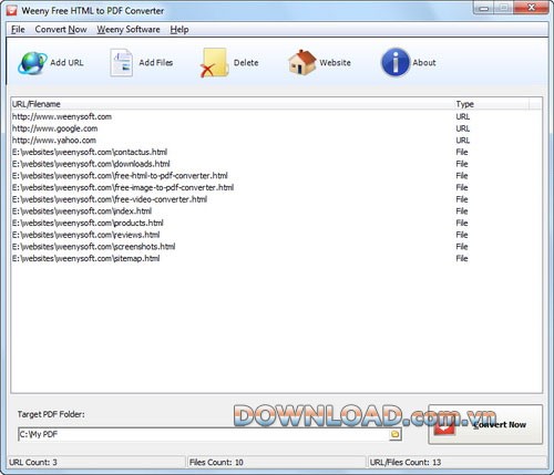Weeny Free HTML to PDF Converter