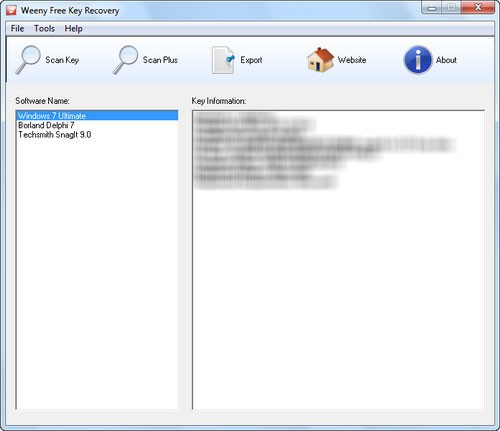 Weeny Free Key Recovery