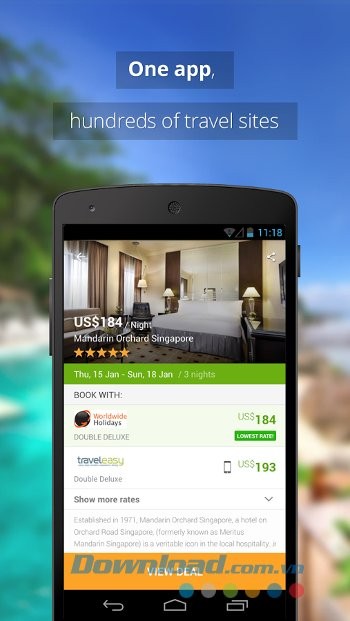 Xem thông tin về khách sạn trên Wego