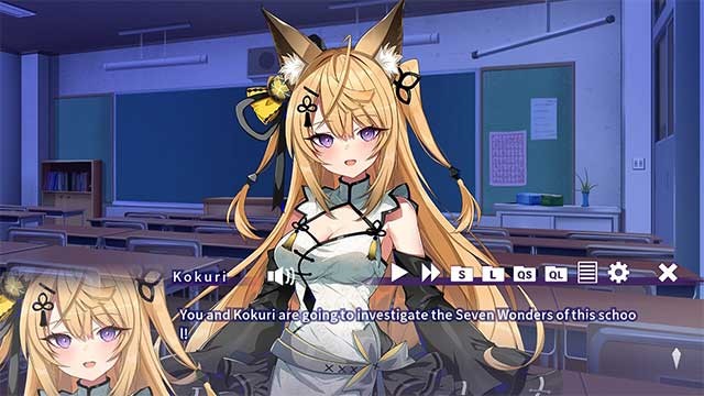 Welcome Kokurisan là game visual novel có sự tham gia của VTuber Kurune Kokuri