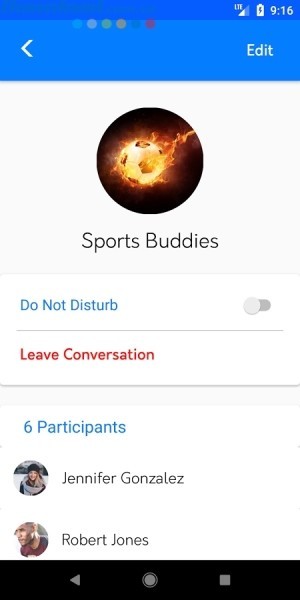 Hỗ trợ chat nhóm