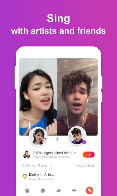 Song ca cùng thần tượng hoặc bạn bè