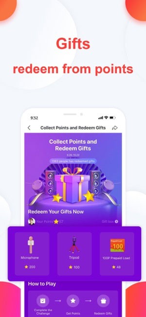 Đổi điểm lấy quà trong We Sing