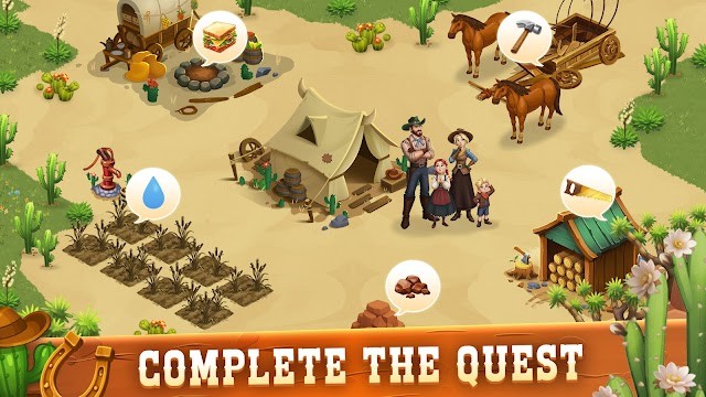 Westward Farm: Family Escape là game mô phỏng quản lý nông trại
