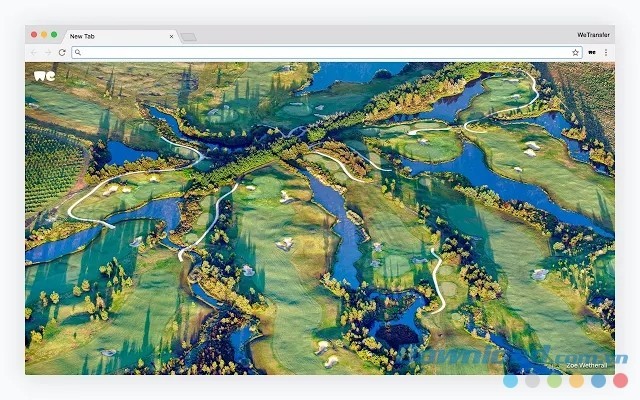 WeTransfer Moment cho Chrome mở một tab mới có hình nền tuyệt đẹp