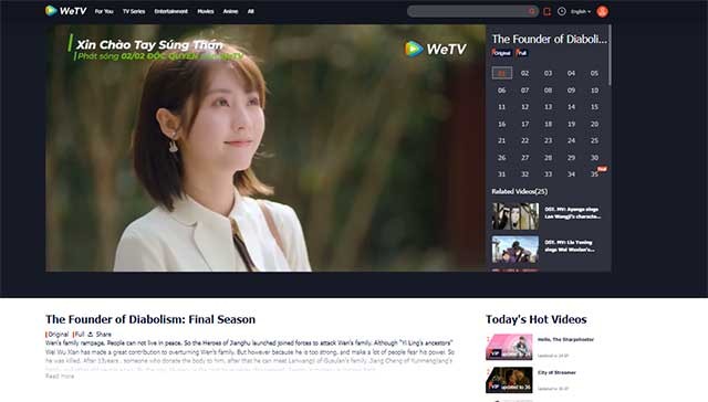 WeTV cung cấp cho người dùng chất lượng video sắc nét và sống động