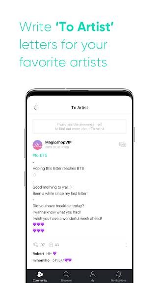 Tương tác với thần tượng
